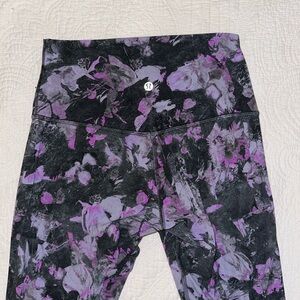 Lululemon Purple Flowered Leggings